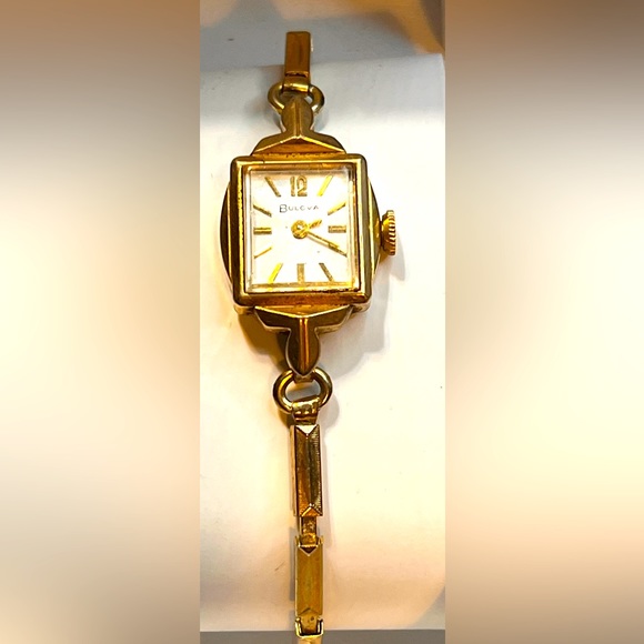 Bulova Jewelry Vintage Bulova K Gold Filled Ladies Wrist Watch 17